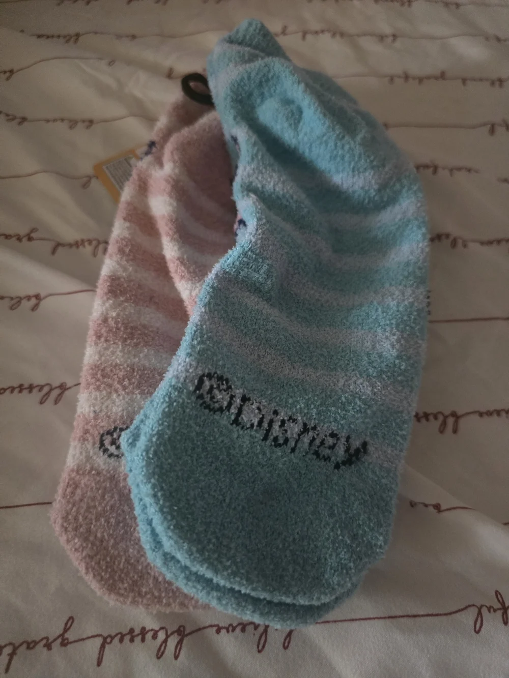 Disney Lilo & Stitch Plush Striped Socks-NWT! Size W 9-11.5